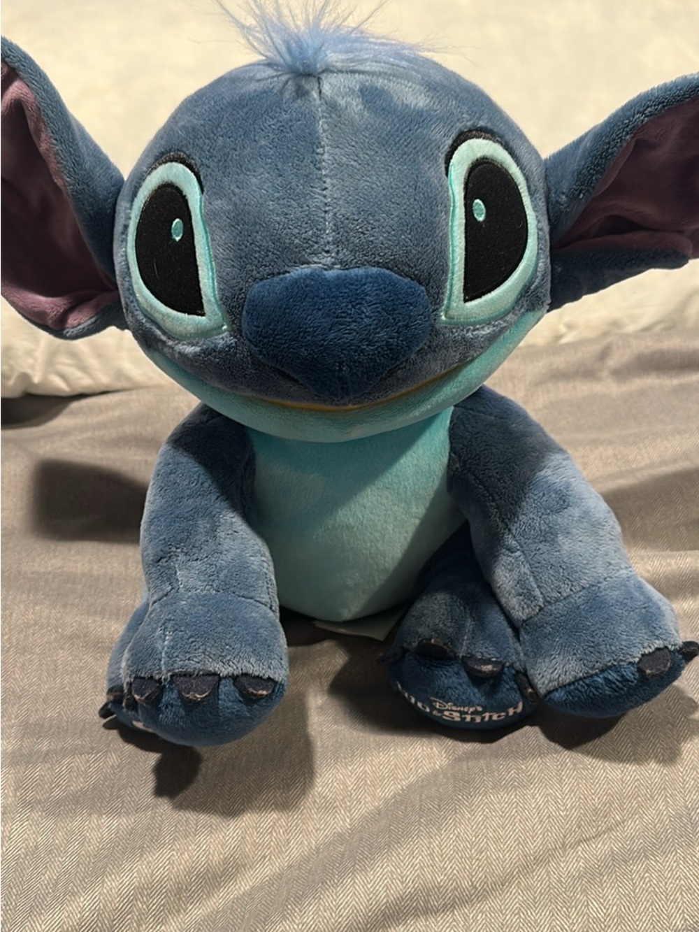 Disney Blue Stitch Plush Stuffed Character  12”